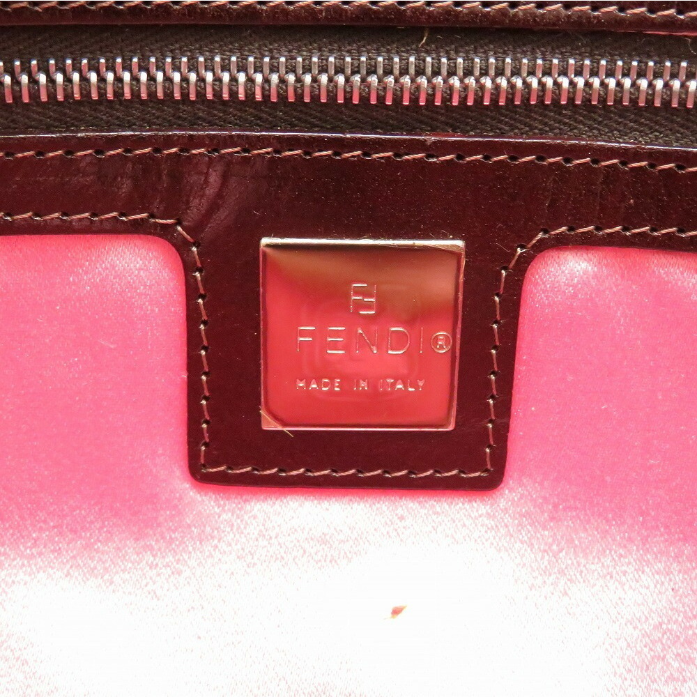 Fendi Brown Green Fur Bucket Bag Mamma Shoulder Haraco - Picture 7 of 9